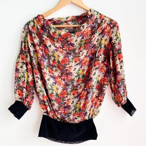 Vintage Jean Paul Gaultier Soleil Sheer Floral Top S